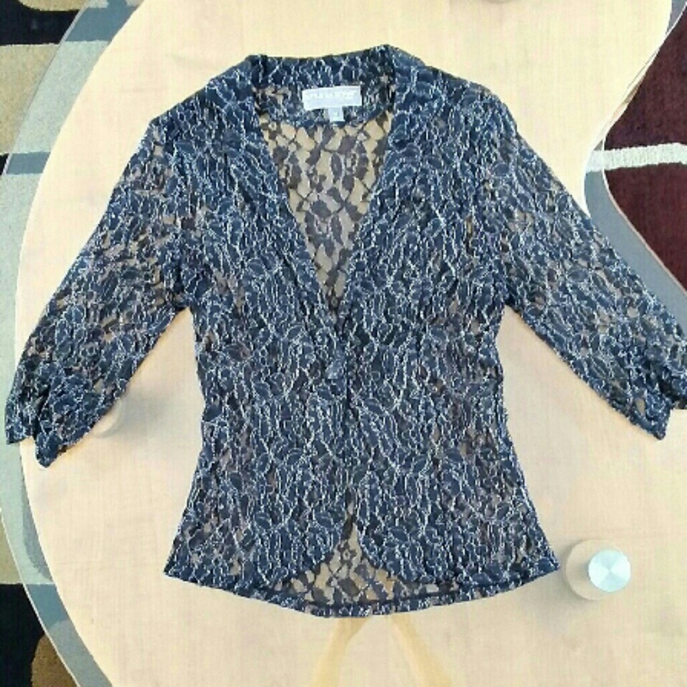 BLazer - Sheer Black with Silver Lining